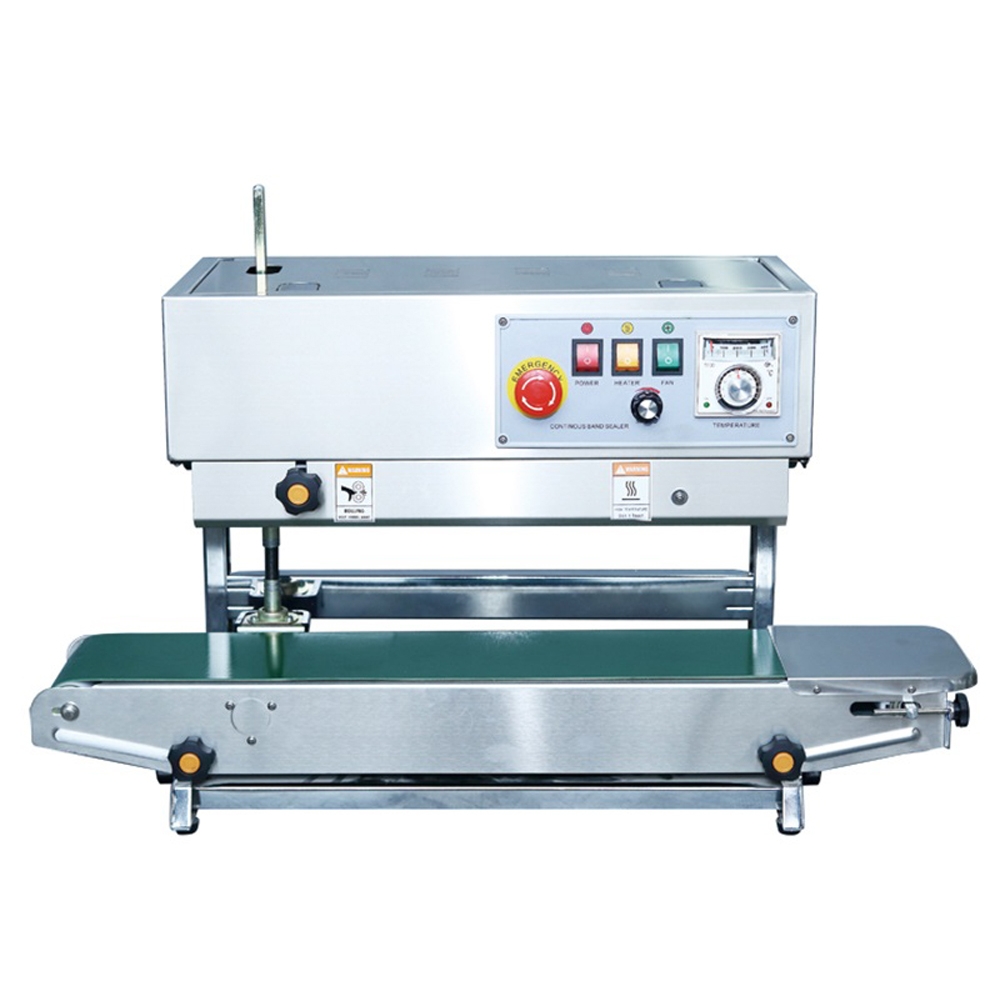 FR-900V Continuous Vertical band sealer machine with steel printing for date